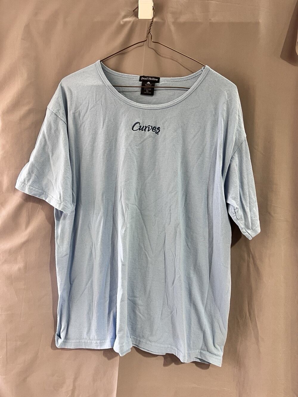 light blue shirt From The Brand Quail Hollow Featuring “curves” Size XL TG2041